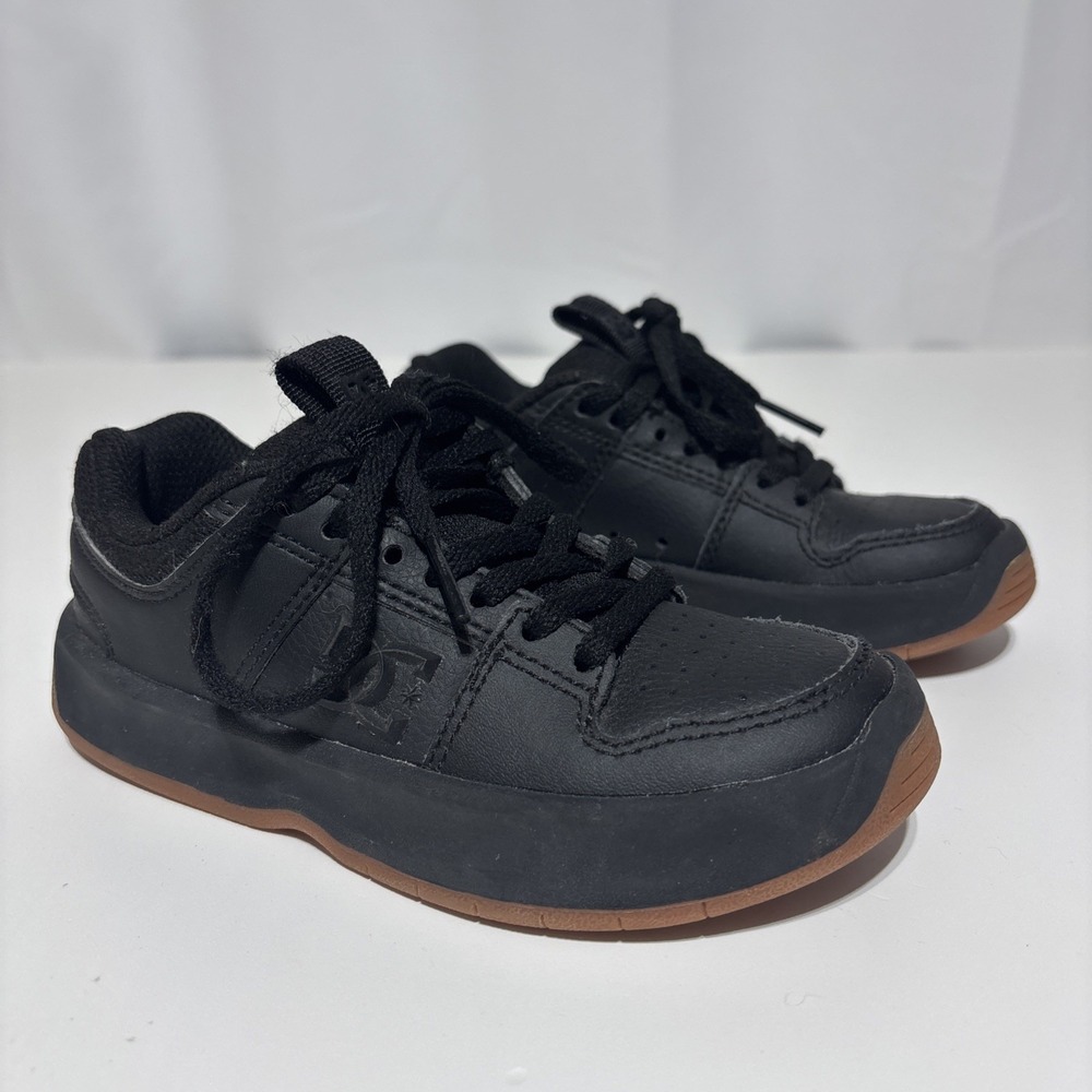 DC Black Shoes‎ Leather Skateboarding Shoes Boys Youth Kids 11.5